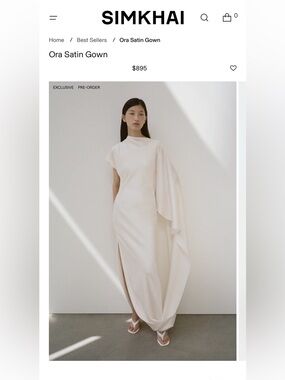 SIMKHAI Ora Satin Gown